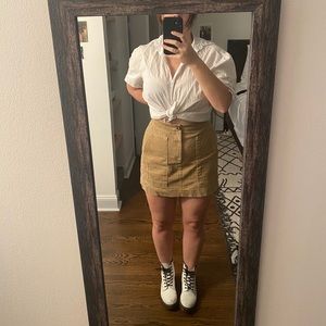 Camel Corduroy mini skirt